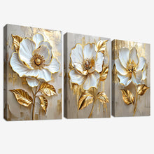 Load image into Gallery viewer, 3 Panels Wooden Framed Navy Blue White Gold Marble Canvas Wall Art Painting on Canvas Print Picture for Living Room Hallway Stairs Bedroom Bathroom Wall Decor Ready To Hang 90x40cm(12&quot;x16&quot;x3pcs)