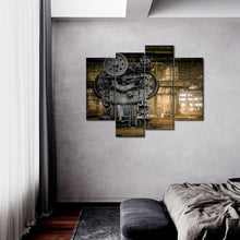Load image into Gallery viewer, 4 Panel Wall Art Metallurgical Firm Waiting For A Demolition Machine Old Factory Painting Pictures Print On Canvas Architecture The Picture For Home Modern Decoration Piece Wooden Frame Ready To Hang