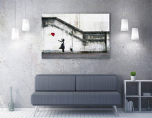 Load image into Gallery viewer, CANVAS WALL ART BANKSY BALLOON GIRL GRAFFITI 30MM DEEP FRAMED PRINT XL OPTIONS (24in x 16in / 60cm x 40cm)