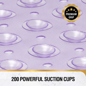 Non Slip Bath Mat for Tub, 101 x 40cm Extra Long Shower Mat Anti Mould, Machine Washable Bathroom Bathtub Mat with Suction Cups and Drain Holes, Soft on Feet, Clear