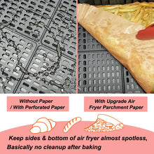 Load image into Gallery viewer, 100pcs Air Fryer Liners for Ninja Dual, Air Fryer AF300UK AF400UK Accessories, Disposable Airfryer Parchment Paper Liners, Compatible with Ninja, Breville, Tower &amp; Other Dual Zone Fryers