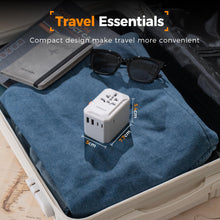 Load image into Gallery viewer, Universal Travel Adapter Worldwide with 2 USB C and 2 USB A Ports, Universal Plug Adaptor UK to World, International Adapter for EU, USA, UK, Australia, Thailand etc. not a Voltage Converter