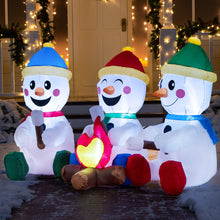 Load image into Gallery viewer, 6 FT Christmas Inflatable Stacked Snowman with Build-in LEDs Blow Up Inflatables for Xmas Party, Home Indoor Outdoor Yard Garden Lawn Winter Décor