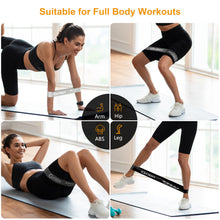 Load image into Gallery viewer, Gritin Resistance Bands, Set of 5 Skin-Friendly Resistance Fitness Exercise Loop Bands with 5 Different Strength Levels - Carrying Case Included - Ideal for Home, Gym, Yoga, Training