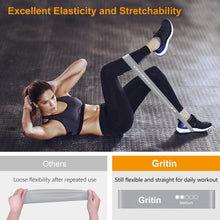 Load image into Gallery viewer, Gritin Resistance Bands, Set of 5 Skin-Friendly Resistance Fitness Exercise Loop Bands with 5 Different Strength Levels - Carrying Case Included - Ideal for Home, Gym, Yoga, Training