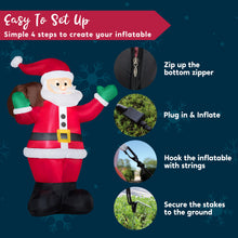 Load image into Gallery viewer, Inflatable Hanging Christmas Decoration, 1.8 m, Climbing Santa Claus with Built-in LED, for Christmas Party, Indoor, Outdoor, Garden, Lawn