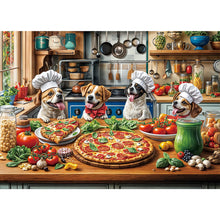Load image into Gallery viewer, Puzzles 1000 Pieces for Adults jigsaw puzzles for adults 1000 Piece Puzzle Challenging Game for The Whole for Women, Gifts for Men, jigsaw puzzle Theme:Dogs&#39; pizza meal