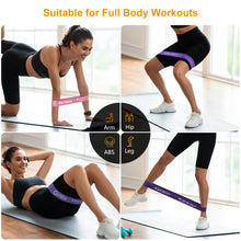 Load image into Gallery viewer, Gritin Resistance Bands, Set of 5 Skin-Friendly Resistance Fitness Exercise Loop Bands with 5 Different Strength Levels - Carrying Case Included - Ideal for Home, Gym, Yoga, Training
