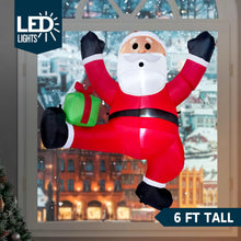 Load image into Gallery viewer, Inflatable Hanging Christmas Decoration, 1.8 m, Climbing Santa Claus with Built-in LED, for Christmas Party, Indoor, Outdoor, Garden, Lawn