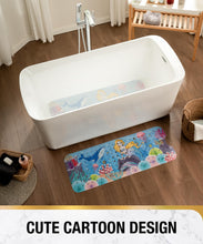 Load image into Gallery viewer, Non Slip Bath Mat for Tub, 101 x 40cm Extra Long Shower Mat Anti Mould, Machine Washable Bathroom Bathtub Mat with Suction Cups and Drain Holes, Soft on Feet, Clear