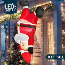Load image into Gallery viewer, Inflatable Hanging Christmas Decoration, 1.8 m, Climbing Santa Claus with Built-in LED, for Christmas Party, Indoor, Outdoor, Garden, Lawn