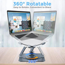 Load image into Gallery viewer, 360° Metal Portable Laptop Tablet Stand Riser Bracket Adjustable Holder For Desk Compatible with iPad Pro/ Air/ Mini