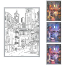 Load image into Gallery viewer, Anime LED Night Light: Cityscape Painting for Romantic Home Decor