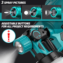 Load image into Gallery viewer, 1000ML Cordless Electric Paint Sprayer with 2x3.0Ah Battery and Nozzles replace for Makita 18V Battery HVLP Spray Gun