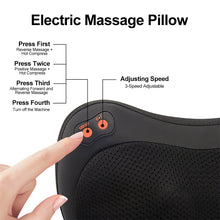 Load image into Gallery viewer, Multifunctional Neck Massager Shoulder Waist Back Car Home Cervical Massage Pillow 3 speeds