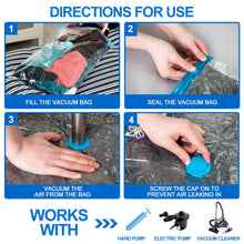 Load image into Gallery viewer, 12pcs Vacuum Storage Bags With Valve Folding Compressed Space Saving Clothes Storage Big Size For Towel Cloth Blanket