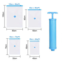 Load image into Gallery viewer, 12pcs Vacuum Storage Bags With Valve Folding Compressed Space Saving Clothes Storage Big Size For Towel Cloth Blanket