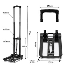 Load image into Gallery viewer, Wheel Trolley folding luggage trolley Folding Hand Truck Barrow Cart Travel Luggage Shopping Cart Portable Home Use Cart