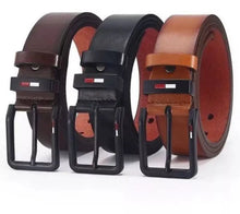 Load image into Gallery viewer, Men's PU Leather Alloy Pin Square Buckle Belt BusinessLeisure Belts 2023 Fashion Black Coffee Brown WaistBelts for Men