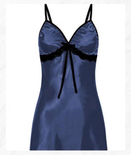 Load image into Gallery viewer, Women Sexy Sleepwear Silk Satin Nightwear Slip Dress Sleeveless Pajamas Nightgown Plus Size Nightwear Comfortable