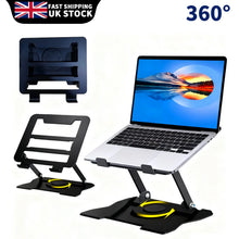 Load image into Gallery viewer, 360° Metal Portable Laptop Tablet Stand Riser Bracket Adjustable Holder For Desk Compatible with iPad Pro/ Air/ Mini