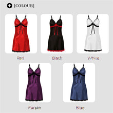 Load image into Gallery viewer, Women Sexy Sleepwear Silk Satin Nightwear Slip Dress Sleeveless Pajamas Nightgown Plus Size Nightwear Comfortable