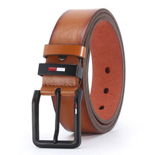 Load image into Gallery viewer, Men's PU Leather Alloy Pin Square Buckle Belt BusinessLeisure Belts 2023 Fashion Black Coffee Brown WaistBelts for Men