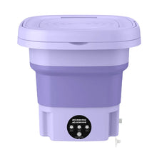 Load image into Gallery viewer, 8L Portable Small Foldable Washing Machine with Spin Dryer For Socks Underwear Panties Washer Household Mini Washing Machine