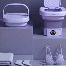Load image into Gallery viewer, 8L Portable Small Foldable Washing Machine with Spin Dryer For Socks Underwear Panties Washer Household Mini Washing Machine