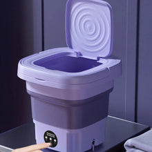 Load image into Gallery viewer, 8L Portable Small Foldable Washing Machine with Spin Dryer For Socks Underwear Panties Washer Household Mini Washing Machine