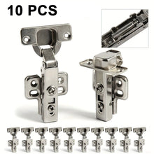 Load image into Gallery viewer, 10 Pcs 35mm Safety Door Hydraulic Hinge Soft Close Full Overlay Kitchen Cabinet Cupboard