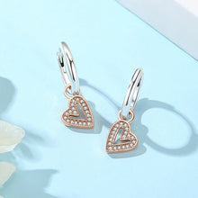 Load image into Gallery viewer, Original 925 Sterling Silver Earrings 2025 Stud Hoop Crystal Earings For Women Rose Gold Crown Heart Infinity Bee Earing Jewelry