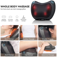 Load image into Gallery viewer, 6 Head Shoulder Neck Massager infrared Heat Compress For Waist Massage Four-button kneading for Car and Home Gifts for Parents