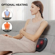 Load image into Gallery viewer, 6 Head Shoulder Neck Massager infrared Heat Compress For Waist Massage Four-button kneading for Car and Home Gifts for Parents