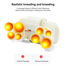 Load image into Gallery viewer, 6 Head Shoulder Neck Massager infrared Heat Compress For Waist Massage Four-button kneading for Car and Home Gifts for Parents