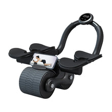 Load image into Gallery viewer, 2-Wheel Ab Roller with Elbow Support Auto Rebound Abdominal Trainer Anti-Slip Handle &amp; Counter Display for Core Workout
