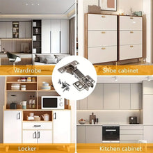 Load image into Gallery viewer, 10 Pcs 35mm Safety Door Hydraulic Hinge Soft Close Full Overlay Kitchen Cabinet Cupboard