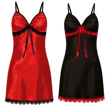 Load image into Gallery viewer, Women Sexy Sleepwear Silk Satin Nightwear Slip Dress Sleeveless Pajamas Nightgown Plus Size Nightwear Comfortable