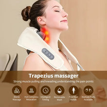 Load image into Gallery viewer, Electric Neck And Shoulder Massager Wireless Shoulder &amp; Back Massage Pillow Trapezius Neck Cervical Back Massage Shawl Gifts