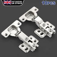 10 Pcs 35mm Safety Door Hydraulic Hinge Soft Close Full Overlay Kitchen Cabinet Cupboard