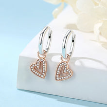 Load image into Gallery viewer, Original 925 Sterling Silver Earrings 2025 Stud Hoop Crystal Earings For Women Rose Gold Crown Heart Infinity Bee Earing Jewelry