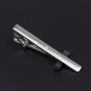 Men's Stainless Steel Tie Clip - Chrome Necktie Clasp Pin Wedding Gift Jewelry