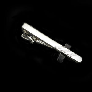 Men's Stainless Steel Tie Clip - Chrome Necktie Clasp Pin Wedding Gift Jewelry