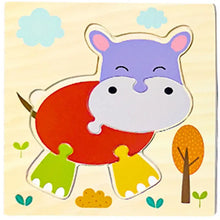Load image into Gallery viewer, Baby Wooden 3D Puzzles Tangram Shapes Learning Educational Cartoon Animal Intelligence Jigsaw Toys For Children Gift