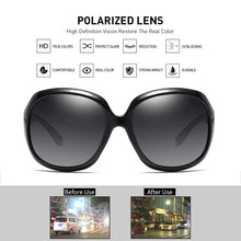 Load image into Gallery viewer, FUQIAN Brand Design Elegant Polarized Oversized Round Sunglasses Women Simple Fashion Big Plastic Ladies Sun Glasses UV400
