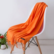 Load image into Gallery viewer, Desgine Brand Solid Women Cashmere Scarf Autumn Winter Warm Shawls Wraps 2024Men's Pashmina Tassels Scarves Female Foulard Mujer