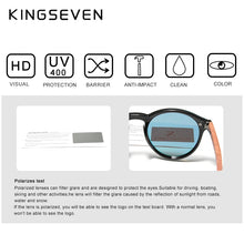 Load image into Gallery viewer, KingSeven Bubinga Polarized Wooden Sunglasses Men&#39;s Fashion Sun Glasses