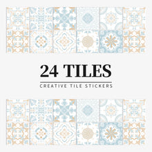 Load image into Gallery viewer, 24pcs/set Light Color Tiles Sticker Wall Stickers Kitchen Bathroom Home Renovation Wallpaper Waterproof Self-adhesive Wall Decal