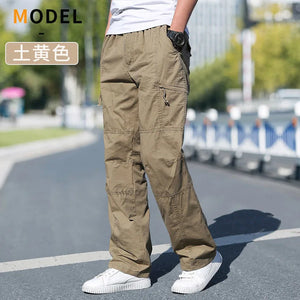 Men's Cargo Pants 6XL - Summer Spring Cotton Workwear, Casual Joggers & Climbing Trousers