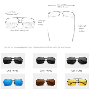 KINGSEVEN Semi-Rimless Polarized Sunglasses - Vintage Alloy Men Women Eyewear